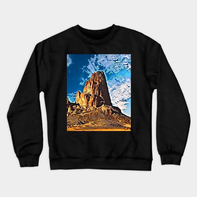 Hill In The Desert Crewneck Sweatshirt by evokearo